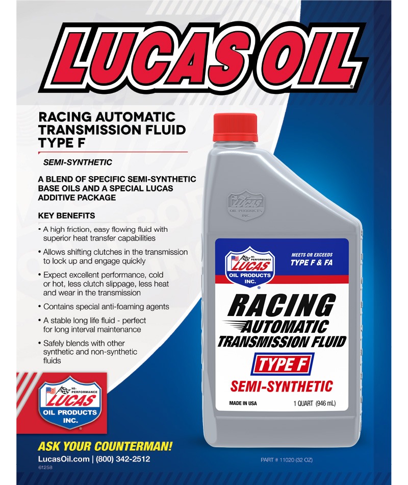Lucas Oil-Racing Type F Semi-Syn Transmission Fluid (1Qt) » Carson Lucas  Racing
